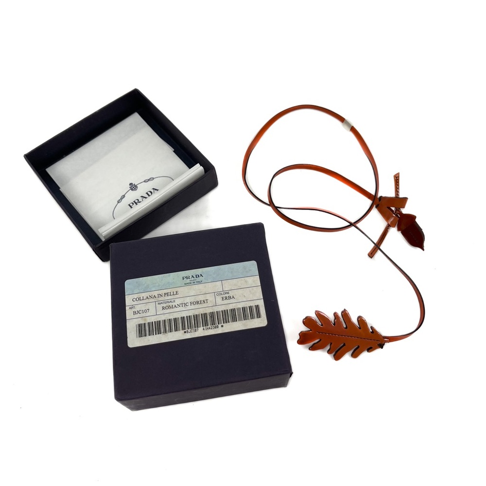 Vintage Prada F/W 1999 Autumnal Leather Necklace